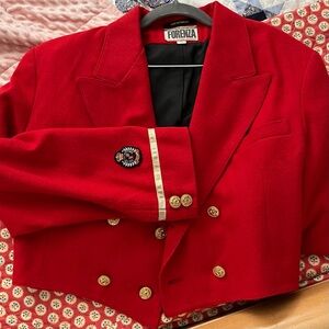 Vintage Forenza Cropped Military Red with Gold accents and original  buttons